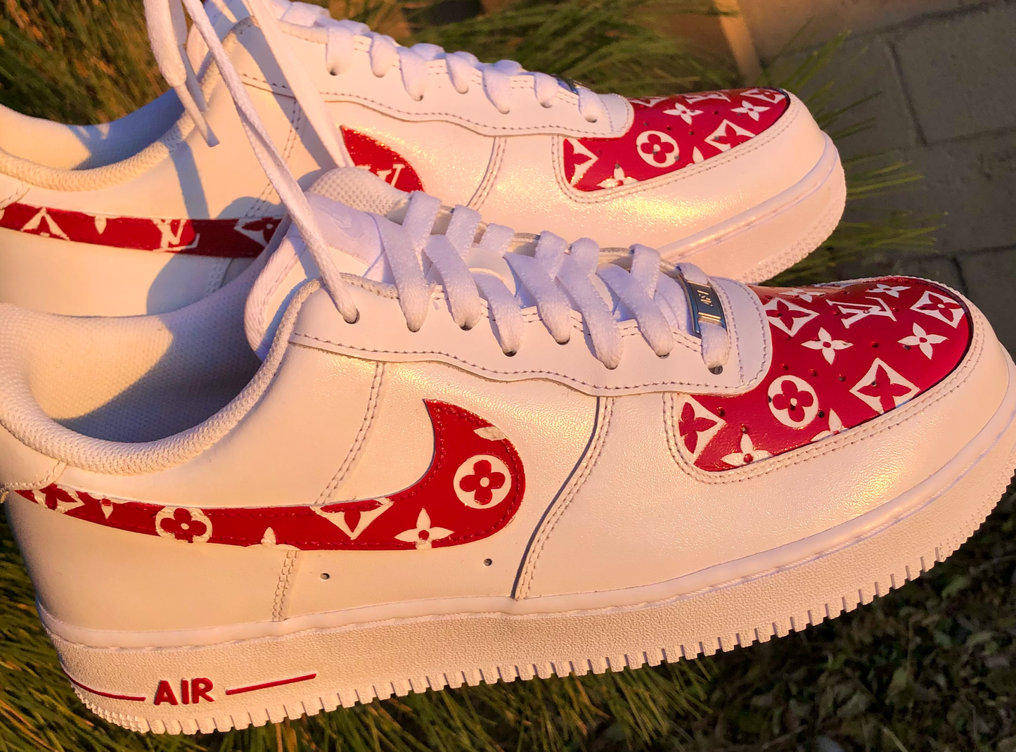 Cherry Blossom Custom Air Force 1 Sneakers 9.5 M / 11 W / Pink + White